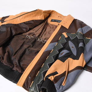 Pelle Pelle ペレペレ パッチワーク レザージャケット サイズ38 マルチカラー Marc Buchanan マークブキャナン 切り替え 美品 中古 4a000018