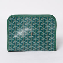 画像をギャラリービューアに読み込む, 新品同様品 GOYARD ゴヤール ジュバンスPM クラッチバッグ グリーン PVC レザー シルバー金具 中古 4b014187
