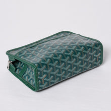 画像をギャラリービューアに読み込む, 新品同様品 GOYARD ゴヤール ジュバンスPM クラッチバッグ グリーン PVC レザー シルバー金具 中古 4b014187