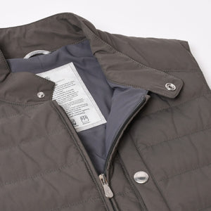 Brunello Cucinelli ブルネロ クチネリ キルティング Down Vest ダウンベスト グレー MM4591607 美品 中古 4b014184