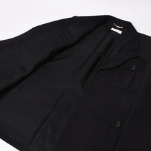 画像をギャラリービューアに読み込む, SAINT LAURENT PARIS サンローランパリ 23SS ウールテーラードジャケット 731986 サイズ52 マルチポケット ブラック 美品 中古 4b014072