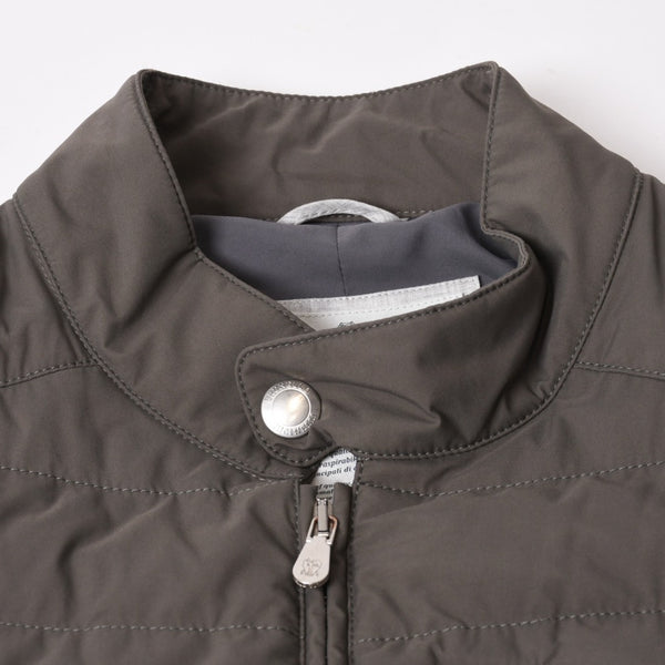 Brunello Cucinelli ブルネロ クチネリ キルティング Down Vest ダウンベスト グレー MM4591607 美品 中古 4b014184