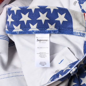 新品未使用品 Supreme シュプリーム 26SS フラッグ ダブルニー ペインターパンツ マルチカラー コットン サイズ32 中古 4b014177