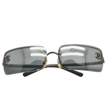 画像をギャラリービューアに読み込む, CHANEL シャネル ハーフリム サングラス アイウェア 4104-B c.126/6G サイズ62□15 120 ココマーク ラインストーン 美品 中古 4b014151