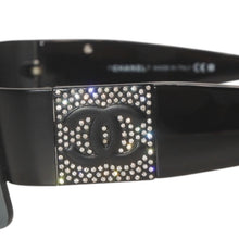 Load image into Gallery viewer, 極美品 CHANEL シャネル ハーフリム サングラス アイウェア 4117-B c.101/87 サイズ62□16 125 ココマーク ラインストーン 中古 4b014200