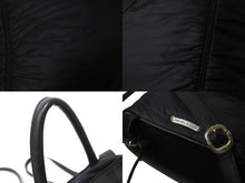 画像をギャラリービューアに読み込む, CHROME HEARTS クロムハーツ ラージダガー ナイロン切り替え レザーバックパック ブラック 美品 中古 4b003718