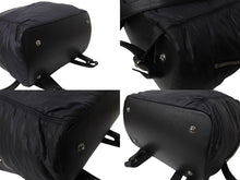 画像をギャラリービューアに読み込む, CHROME HEARTS クロムハーツ ラージダガー ナイロン切り替え レザーバックパック ブラック 美品 中古 4b003718