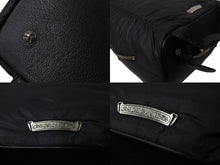 画像をギャラリービューアに読み込む, CHROME HEARTS クロムハーツ ラージダガー ナイロン切り替え レザーバックパック ブラック 美品 中古 4b003718