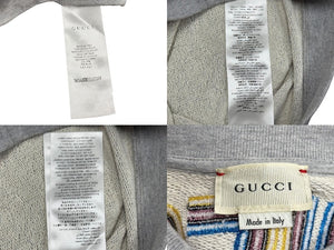 GUCCI childrens グッチ キッズ スウェットシャツ グレー １8/24m 543890 コットン 刺繍 犬 ドック 美品 中古 4b046206