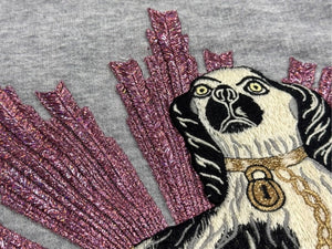 GUCCI childrens グッチ キッズ スウェットシャツ グレー １8/24m 543890 コットン 刺繍 犬 ドック 美品 中古 4b046206