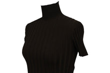 Load image into Gallery viewer, 極美品 PHOEBE PHILO フィービー ファイロ リブニットトップス プリーツ BK79 YV4532 705DK ブラウン サイズS 中古 4b005743