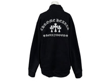 画像をギャラリービューアに読み込む, CHROME HEARTS クロムハーツ ハーフジップ スウェットシャツ サイズL セメタリークロス刺繍 ブラック ホワイト 美品 中古 4b009893