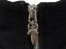 画像をギャラリービューアに読み込む, CHROME HEARTS クロムハーツ ハーフジップ スウェットシャツ サイズL セメタリークロス刺繍 ブラック ホワイト 美品 中古 4b009893
