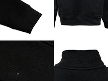 画像をギャラリービューアに読み込む, CHROME HEARTS クロムハーツ ハーフジップ スウェットシャツ サイズL セメタリークロス刺繍 ブラック ホワイト 美品 中古 4b009893