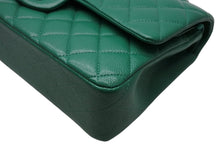 画像をギャラリービューアに読み込む, 新品同様 CHANEL シャネル Wフラップマトラッセ25 チェーンショルダーバッグ 30番台 キャビアスキン グリーン シルバー金具 中古 4b010762