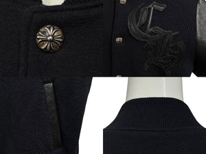 極美品 CHROME HEARTS クロムハーツ CHロゴ スタジャン クロスボール サイズL ネイビー 中古 4b010041