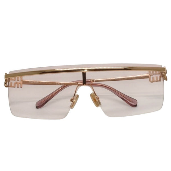 Very good condition MIUMIU Sunglasses 0MU 50ZS 75□0 125 Pink Gold Plastic Alloy Used 4a000010