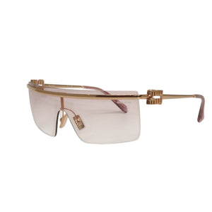 Very good condition MIUMIU Sunglasses 0MU 50ZS 75□0 125 Pink Gold Plastic Alloy Used 4a000010
