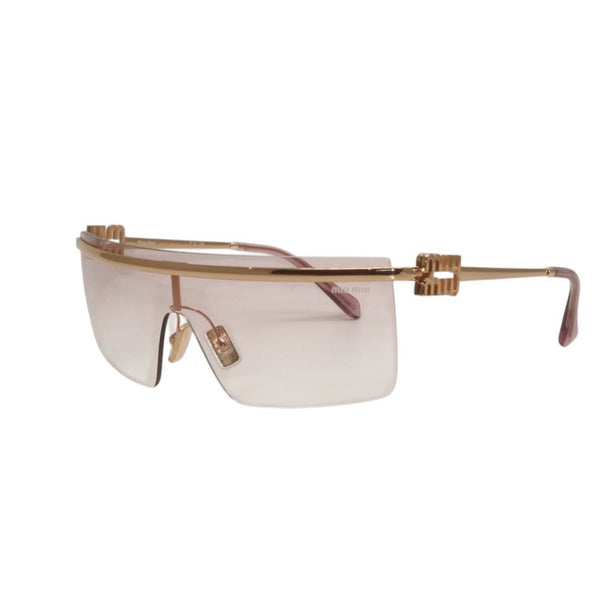 Very good condition MIUMIU Sunglasses 0MU 50ZS 75□0 125 Pink Gold Plastic Alloy Used 4a000010