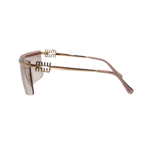 Very good condition MIUMIU Sunglasses 0MU 50ZS 75□0 125 Pink Gold Plastic Alloy Used 4a000010