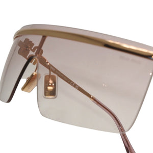Very good condition MIUMIU Sunglasses 0MU 50ZS 75□0 125 Pink Gold Plastic Alloy Used 4a000010