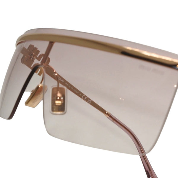 Very good condition MIUMIU Sunglasses 0MU 50ZS 75□0 125 Pink Gold Plastic Alloy Used 4a000010