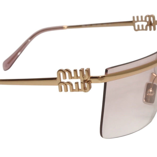 Very good condition MIUMIU Sunglasses 0MU 50ZS 75□0 125 Pink Gold Plastic Alloy Used 4a000010