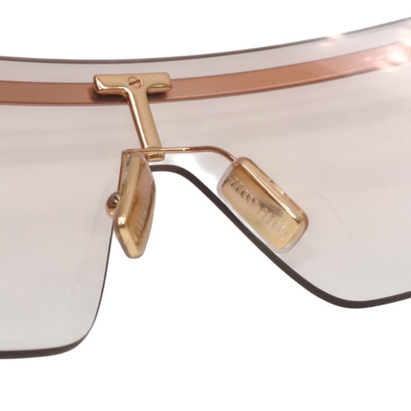 Very good condition MIUMIU Sunglasses 0MU 50ZS 75□0 125 Pink Gold Plastic Alloy Used 4a000010