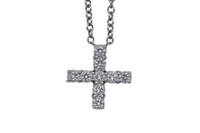 Load image into Gallery viewer, 極美品 HARRY WINSTON ハリーウィンストン シンボルズ ミニクロス ネックレス Pt950 プラチナ ダイヤモンド 中古 4b010244