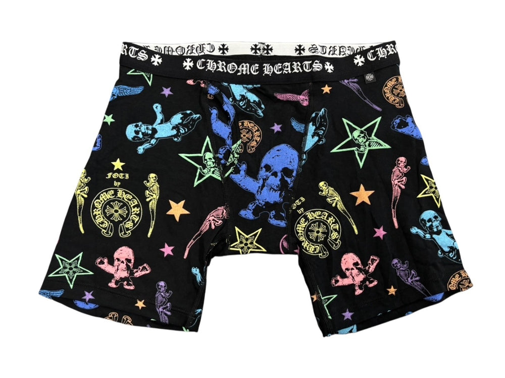 New and unused CHROME HEARTS Pants Foti Short Boxer Shorts Multicolor Size L Used 4b010423