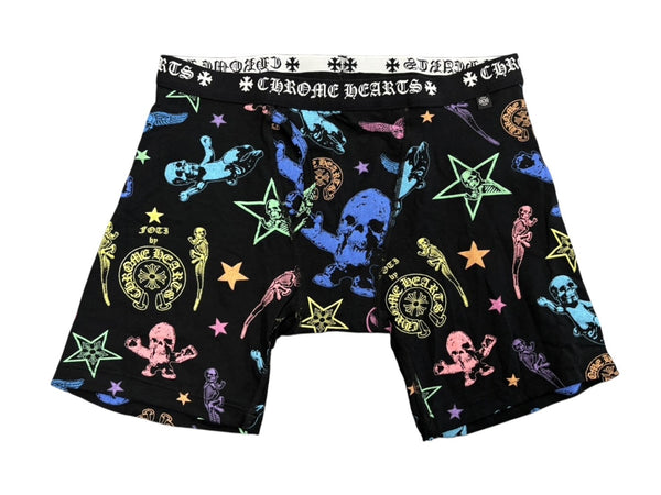 新品未使用 CHROME HEARTS クロムハーツ パンツ フォッティ FOTI ショートボクサーパンツ マルチカラー サイズL 中古 4b010423