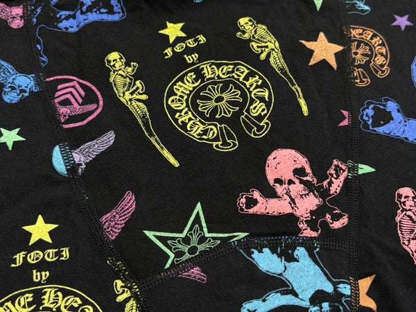 新品未使用 CHROME HEARTS クロムハーツ パンツ フォッティ FOTI ショートボクサーパンツ マルチカラー サイズL 中古 4b010423