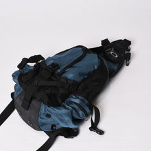 画像をギャラリービューアに読み込む, OAKLEY オークリー Mini Icon Backpack アイコン ミニバックパック リュック ブラック ブルー テック ナイロン メタルロゴ 美品 中古 4b010457