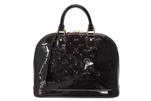 Load image into Gallery viewer, LOUIS VUITTON ルイ ヴィトン アルマPM ハンドバッグ M91611 モノグラム PVC ブラウン パープル ゴールド金具 美品 中古 4b010525