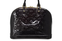 Load image into Gallery viewer, LOUIS VUITTON ルイ ヴィトン アルマPM ハンドバッグ M91611 モノグラム PVC ブラウン パープル ゴールド金具 美品 中古 4b010525