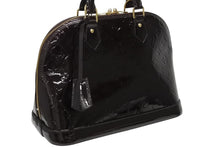 Load image into Gallery viewer, LOUIS VUITTON ルイ ヴィトン アルマPM ハンドバッグ M91611 モノグラム PVC ブラウン パープル ゴールド金具 美品 中古 4b010525