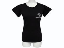 画像をギャラリービューアに読み込む, CHROME HEARTS クロムハーツ プリント 半袖Tシャツ ダガー ロゴ 95024 コットン ブラック ホワイト サイズXS 美品 中古 4b010600