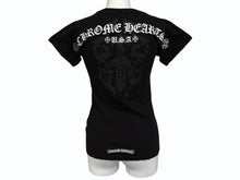 画像をギャラリービューアに読み込む, CHROME HEARTS クロムハーツ プリント 半袖Tシャツ ダガー ロゴ 95024 コットン ブラック ホワイト サイズXS 美品 中古 4b010600