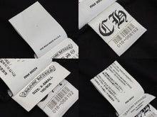 画像をギャラリービューアに読み込む, CHROME HEARTS クロムハーツ プリント 半袖Tシャツ ダガー ロゴ 95024 コットン ブラック ホワイト サイズXS 美品 中古 4b010600