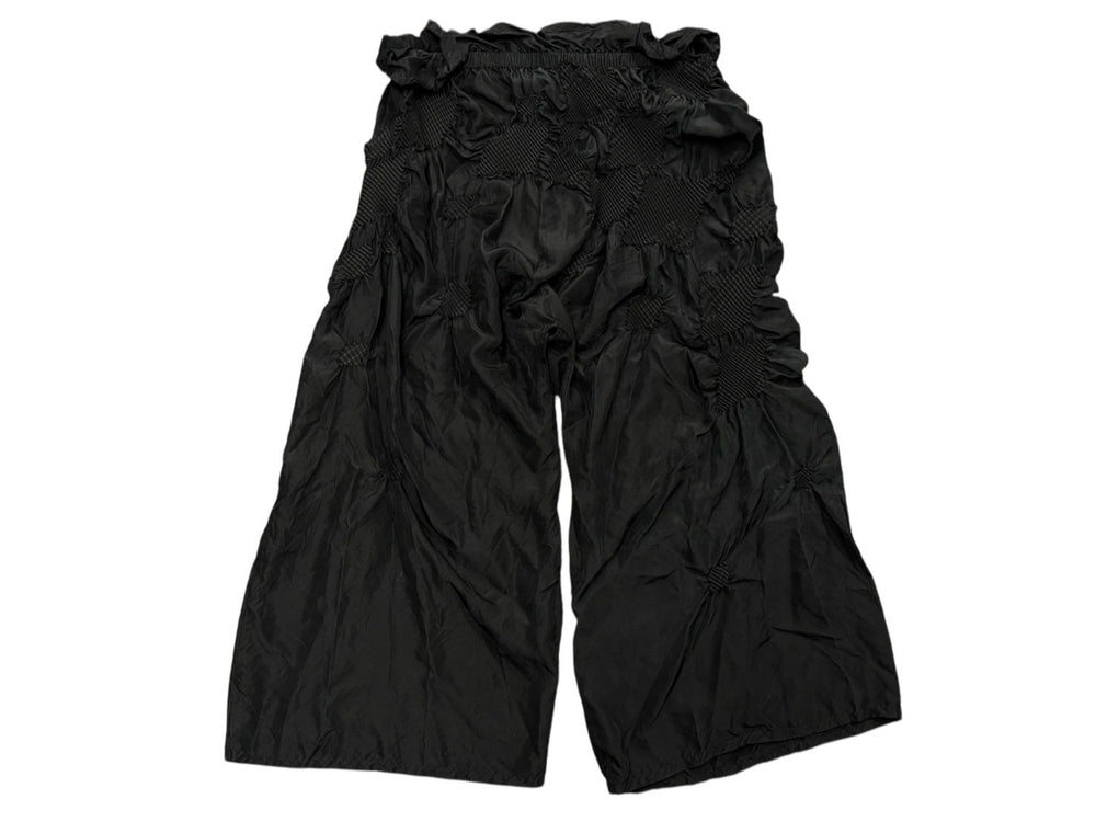 ISSEY MIYAKE FETE イッセイミヤケフェット プリーツ イージーワイドパンツ IF82FF234 ブラック シルク 美品 中古 4b010948