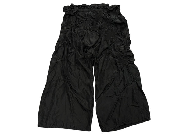 ISSEY MIYAKE FETE イッセイミヤケフェット プリーツ イージーワイドパンツ IF82FF234 ブラック シルク 美品 中古 4b010948