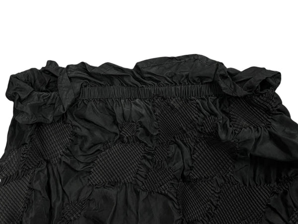 ISSEY MIYAKE FETE イッセイミヤケフェット プリーツ イージーワイドパンツ IF82FF234 ブラック シルク 美品 中古 4b010948