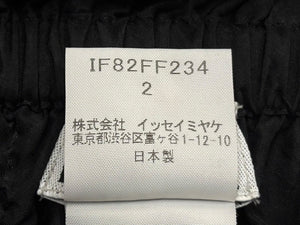 ISSEY MIYAKE FETE イッセイミヤケフェット プリーツ イージーワイドパンツ IF82FF234 ブラック シルク 美品 中古 4b010948