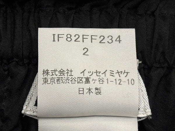 ISSEY MIYAKE FETE イッセイミヤケフェット プリーツ イージーワイドパンツ IF82FF234 ブラック シルク 美品 中古 4b010948