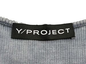 極美品 Y/Project ワイプロジェクト 2024SS INVISIBLE STRAP DRESS インビシブル ストラップ ドレス ブルーアシッド ウォッシュ サイズS 4b010622