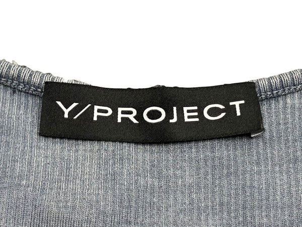 極美品 Y/Project ワイプロジェクト 2024SS INVISIBLE STRAP DRESS インビシブル ストラップ ドレス ブルーアシッド ウォッシュ サイズS 4b010622