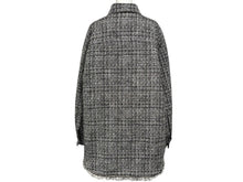 Load image into Gallery viewer, 極美品 Valentino ヴァレンチノ スタッズ ツイードジャケット ブラック ホワイト サイズ M ブラック金具 中古 4b011448