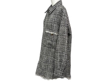 Load image into Gallery viewer, 極美品 Valentino ヴァレンチノ スタッズ ツイードジャケット ブラック ホワイト サイズ M ブラック金具 中古 4b011448