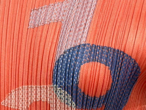 極美品 ISSEY MIYAKE イッセイミヤケ PLEATS PLEASE プリーツプリーズ 半袖カットソー PP81-JK551 サイズ3 オレンジ 中古 4b010943