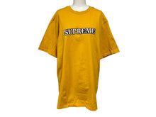 Load image into Gallery viewer, SUPREME シュプリーム 18FW Floral Logo Tee フローラルロゴ 半袖Tシャツ ゴールド コットン サイズL 美品 中古 4b010631